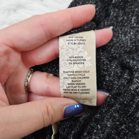 Soft Surroundings Sz PL Dark Gray Cowl Neck Soft Lounge Wide Leg Jumpsuit - Picture 11 of 11